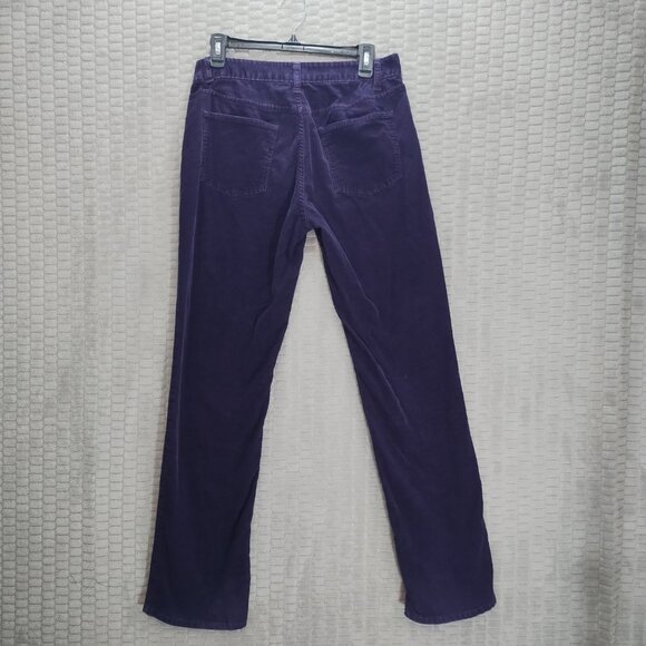 Talbots Dark Purple Straight Leg High Rise Corduroy-Heritage-Sz 8 - Picture 10 of 14
